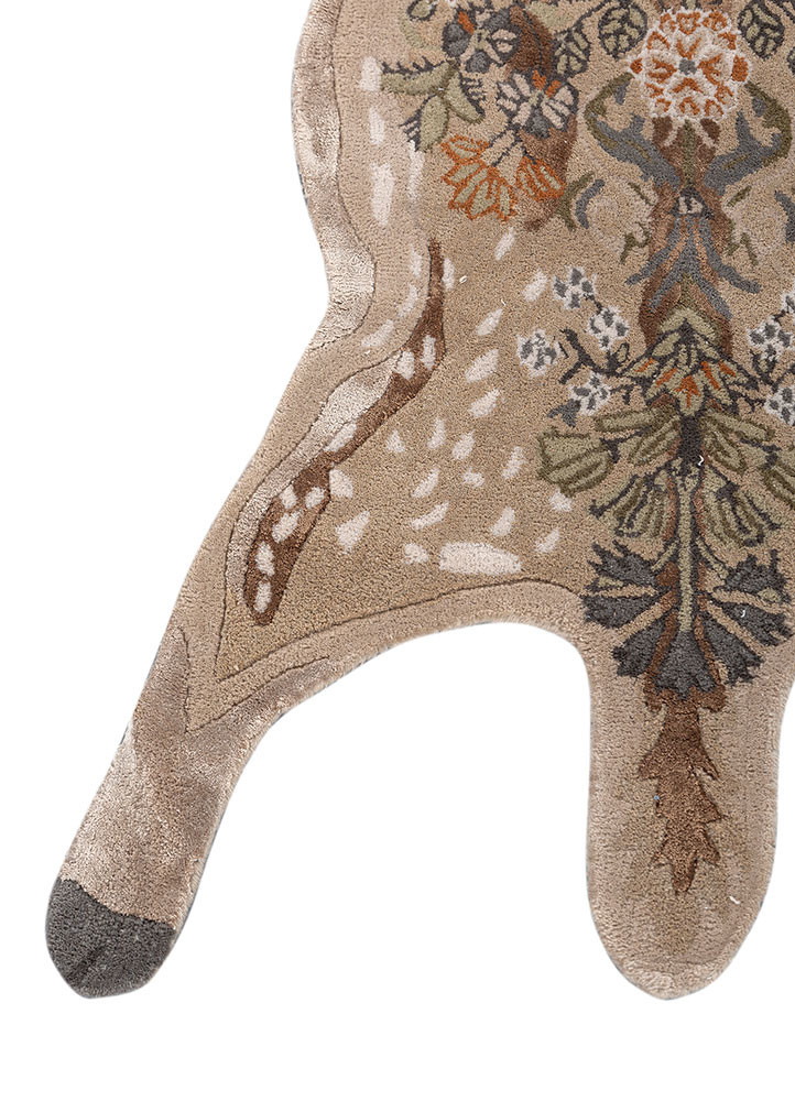 wild wanderlust beige and brown wool and viscose hand tufted Rug - Corner wild wanderlust beige and brown wool and viscose hand tufted Rug - Corner