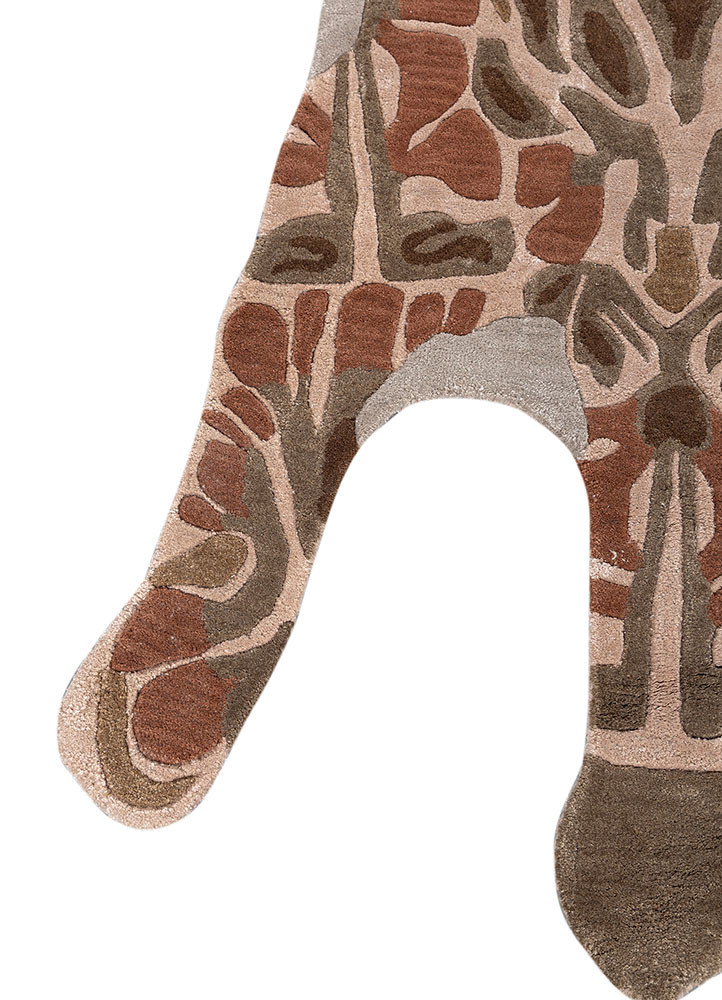 wild wanderlust red and orange wool and viscose hand tufted Rug - Corner wild wanderlust red and orange wool and viscose hand tufted Rug - Corner