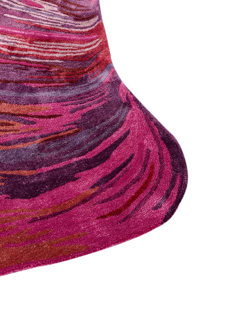 lucid pink and purple wool and viscose hand tufted Rug - Corner lucid pink and purple wool and viscose hand tufted Rug - Corner