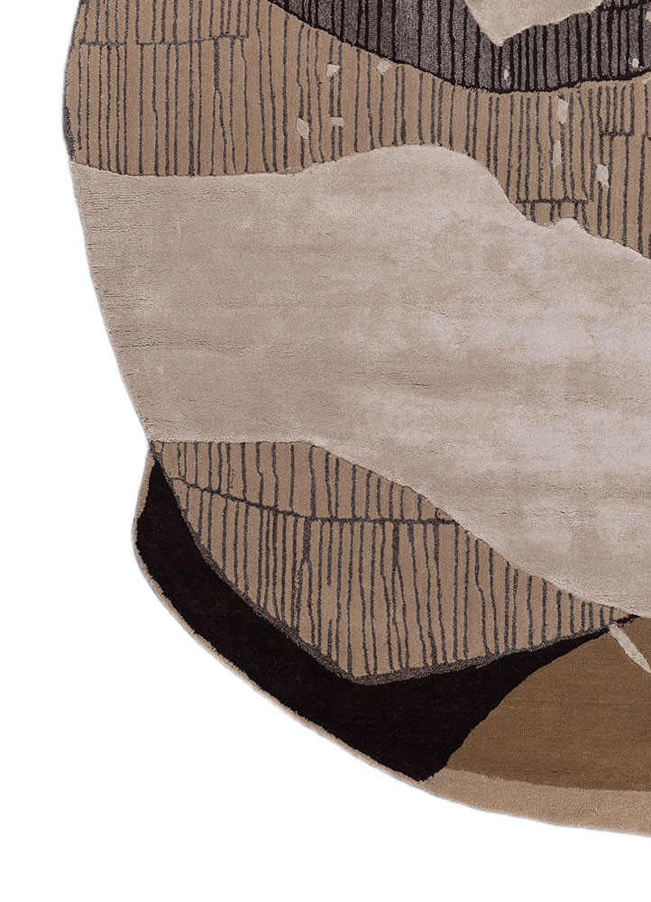 adrift ivory wool and viscose hand tufted Rug - Corner adrift ivory wool and viscose hand tufted Rug - Corner