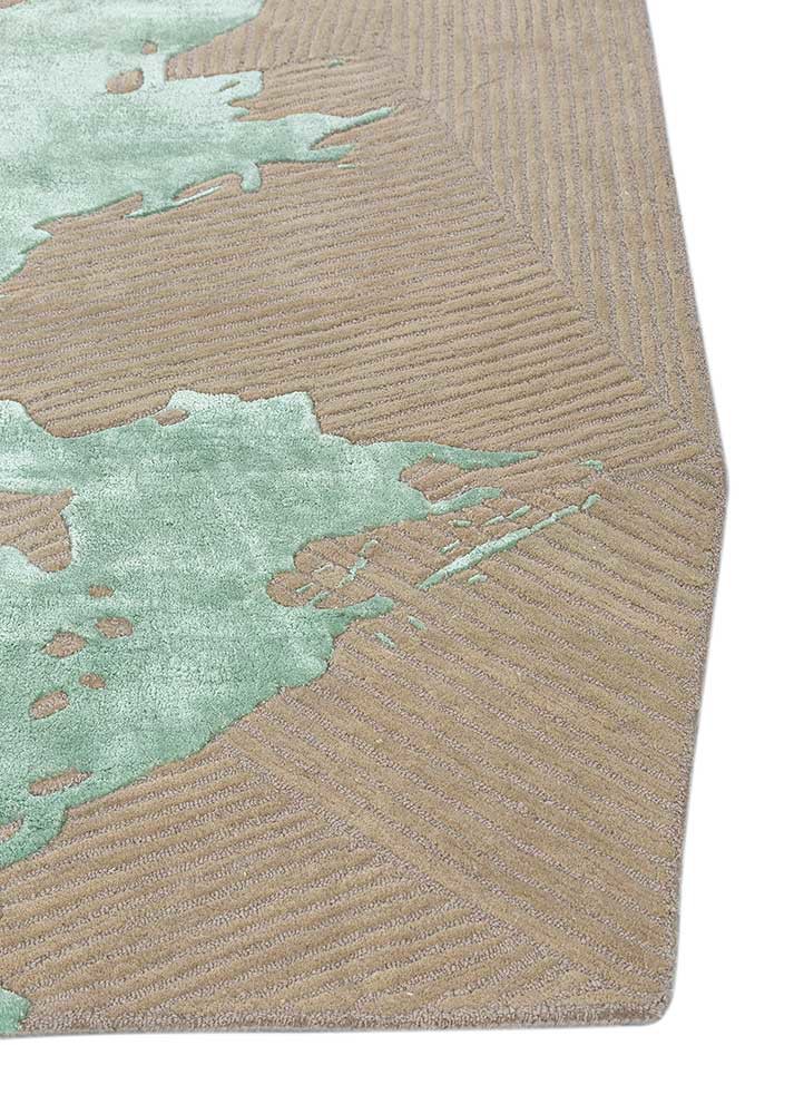 adrift gold wool and viscose hand tufted Rug - Corner