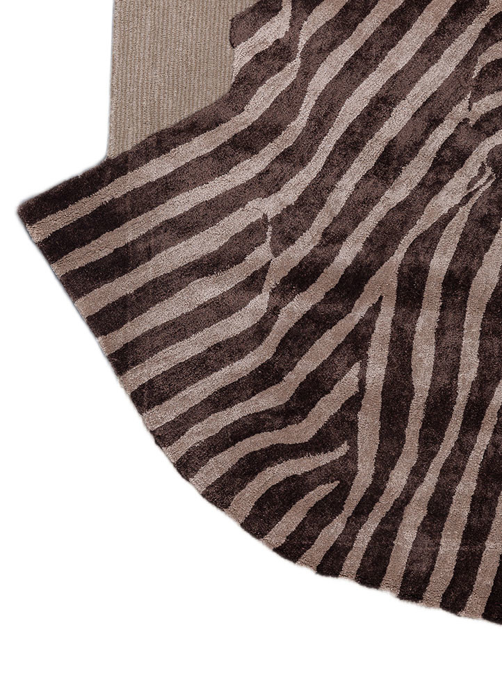 adrift beige and brown wool and viscose hand tufted Rug - Corner