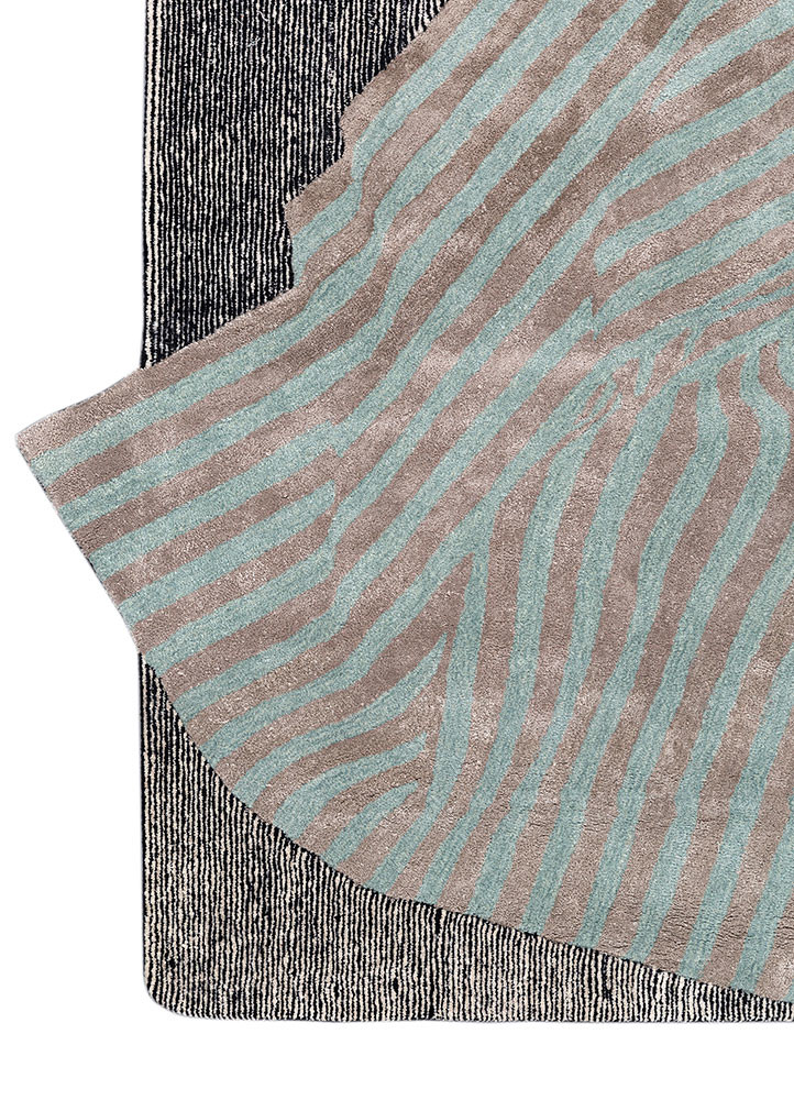 adrift beige and brown wool and viscose hand tufted Rug - Corner adrift beige and brown wool and viscose hand tufted Rug - Corner