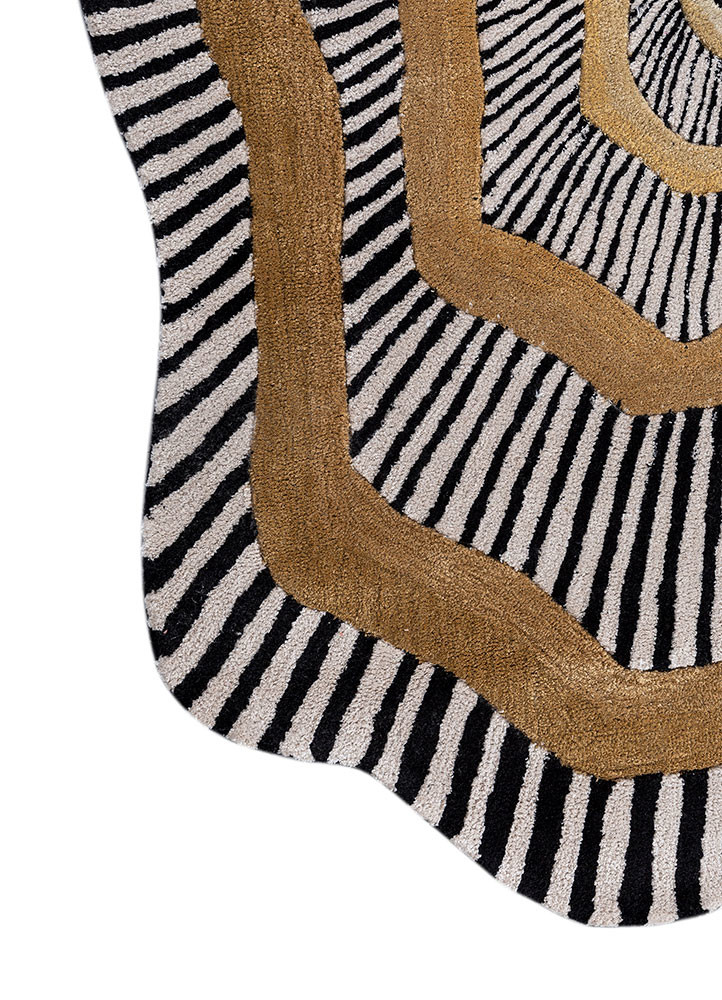 adrift grey and black wool and viscose hand tufted Rug - Corner adrift grey and black wool and viscose hand tufted Rug - Corner