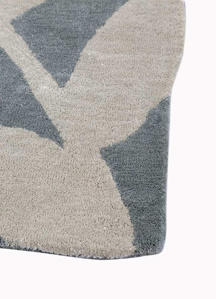 hacienda blue wool hand tufted Rug - Corner hacienda blue wool hand tufted Rug - Corner