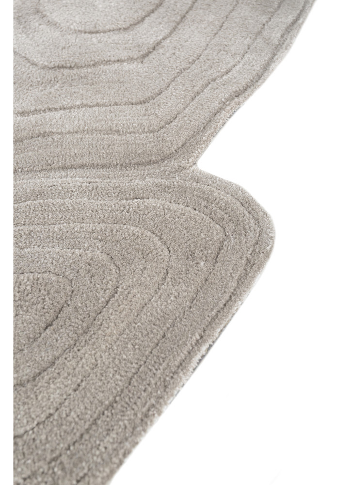 pathways grey and black wool and viscose hand tufted Rug - Corner pathways grey and black wool and viscose hand tufted Rug - Corner