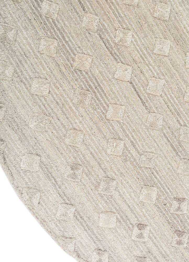 pathways beige and brown wool hand tufted Rug - Corner pathways beige and brown wool hand tufted Rug - Corner