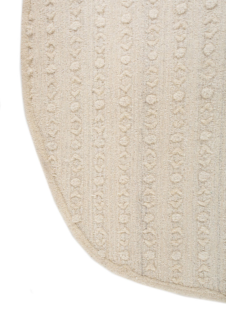 pathways ivory wool hand tufted Rug - Corner