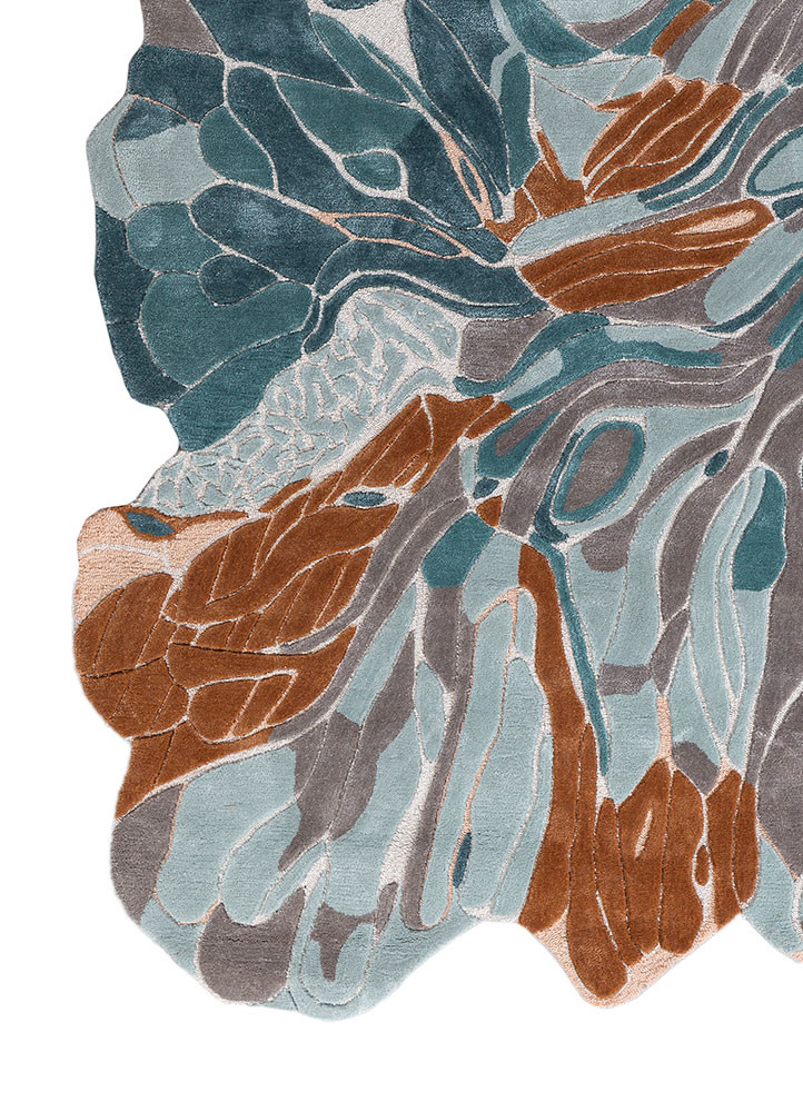 aurelia ivory wool and viscose hand tufted Rug - Corner