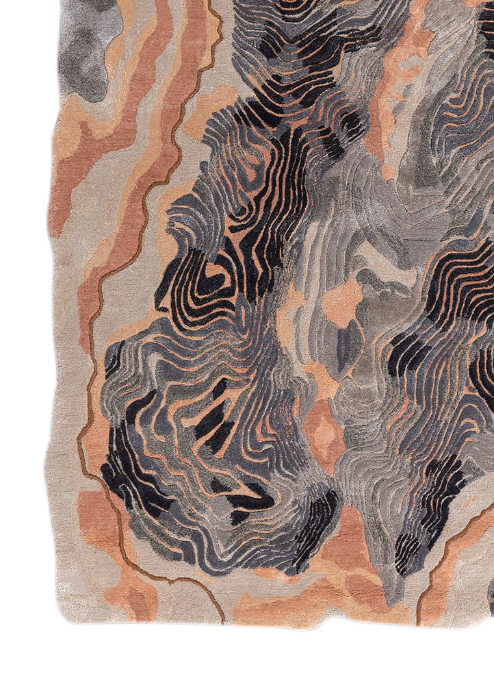 aurelia ivory wool and viscose hand tufted Rug - Corner aurelia ivory wool and viscose hand tufted Rug - Corner