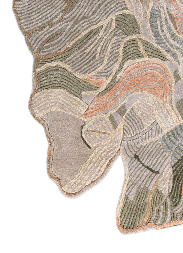 aurelia grey and black wool and viscose hand tufted Rug - Corner