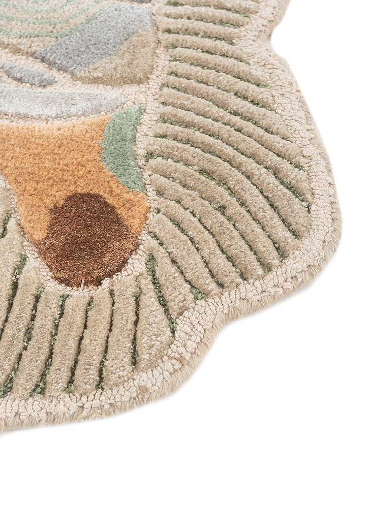 aurelia beige and brown wool and viscose hand tufted Rug - Corner aurelia beige and brown wool and viscose hand tufted Rug - Corner