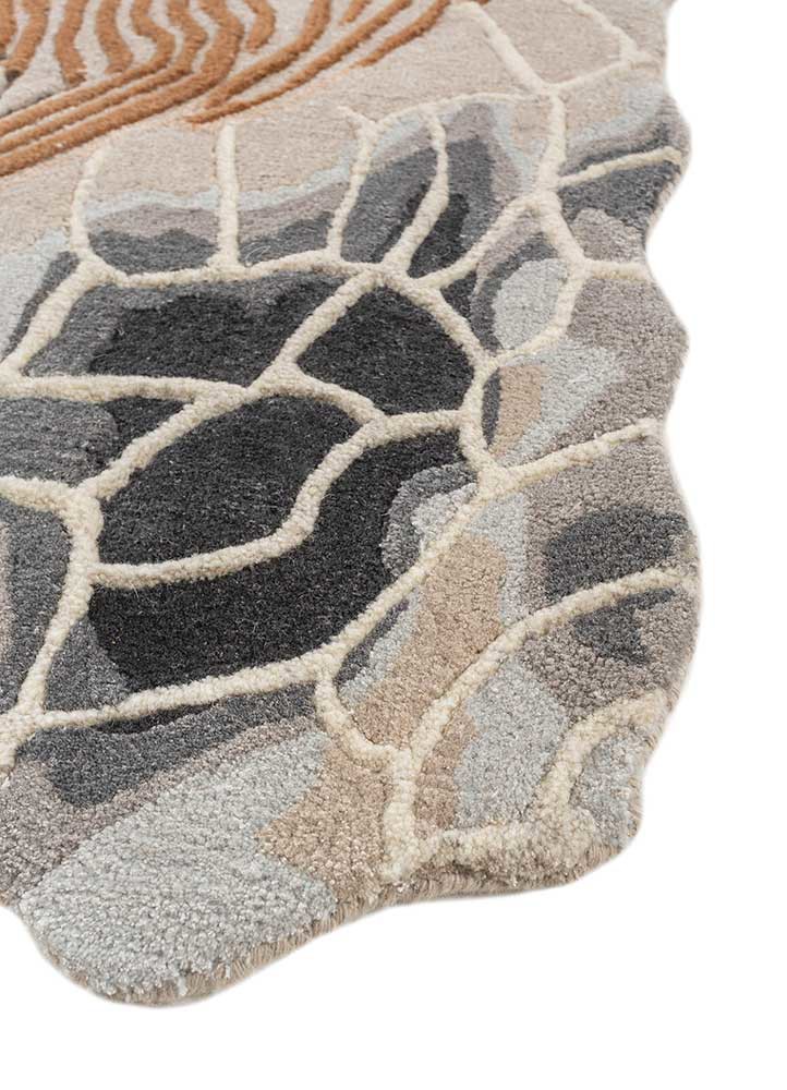 aprezo ivory wool and viscose hand tufted Rug - Corner aprezo ivory wool and viscose hand tufted Rug - Corner