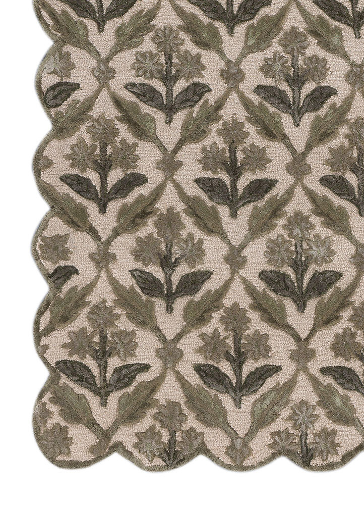 aurelia ivory wool and viscose hand tufted Rug - Corner aurelia ivory wool and viscose hand tufted Rug - Corner