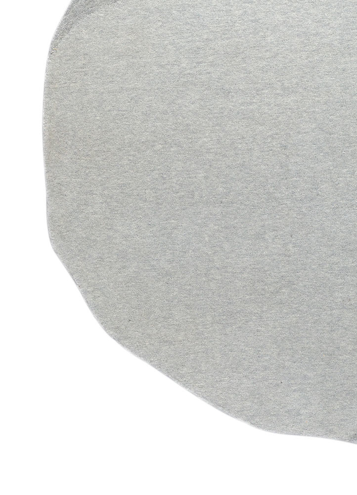 chroma grey and black wool hand tufted Rug - Corner