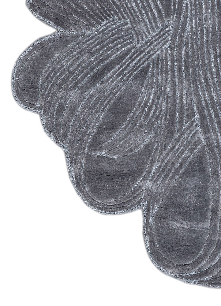 infini blue viscose hand tufted Rug - Corner infini blue viscose hand tufted Rug - Corner