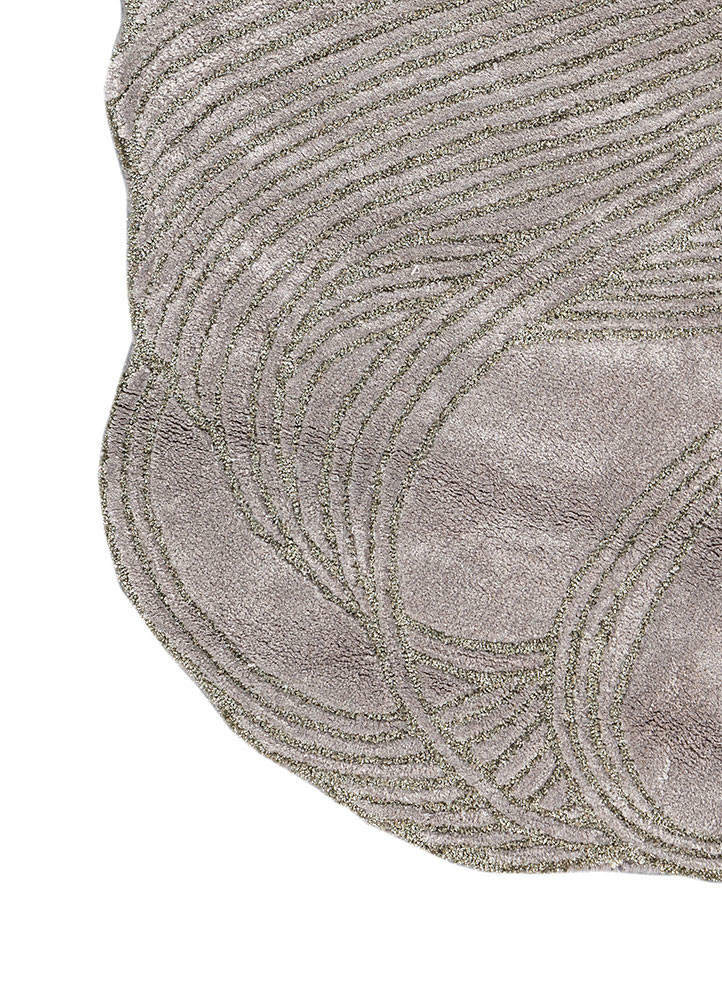 infini grey and black viscose hand tufted Rug - Corner infini grey and black viscose hand tufted Rug - Corner