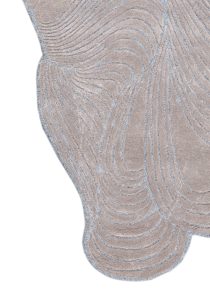 infini grey and black viscose hand tufted Rug - Corner infini grey and black viscose hand tufted Rug - Corner