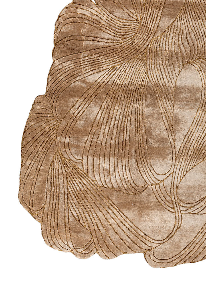 infini beige and brown viscose hand tufted Rug - Corner infini beige and brown viscose hand tufted Rug - Corner