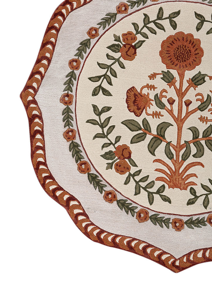 aurelia ivory wool and viscose hand tufted Rug - Corner aurelia ivory wool and viscose hand tufted Rug - Corner