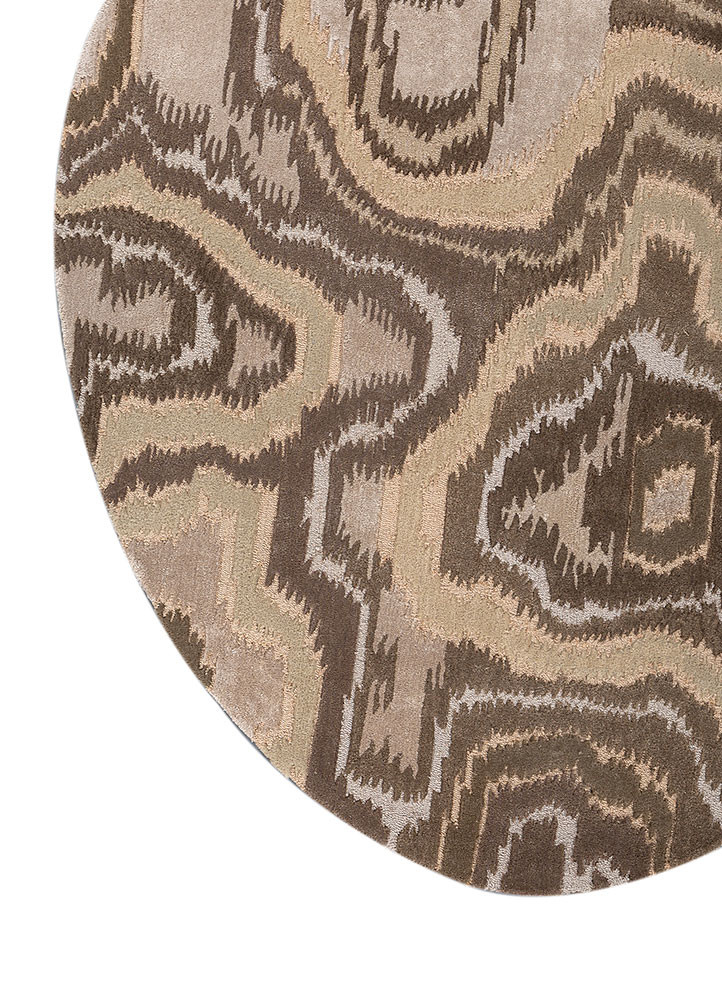 mythos beige and brown wool and viscose hand tufted Rug - Corner mythos beige and brown wool and viscose hand tufted Rug - Corner