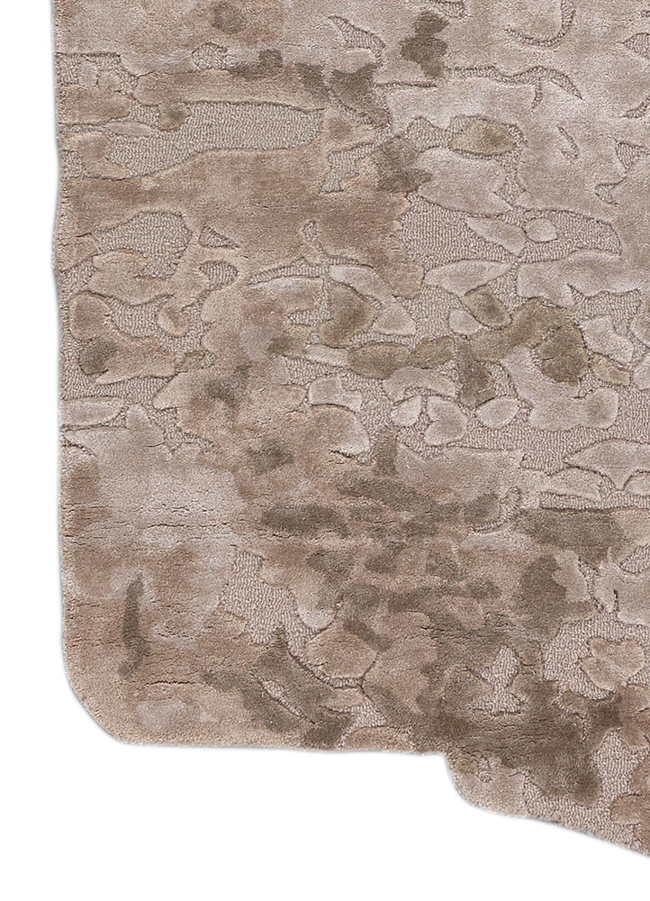 white noise ivory wool and viscose hand tufted Rug - Corner white noise ivory wool and viscose hand tufted Rug - Corner