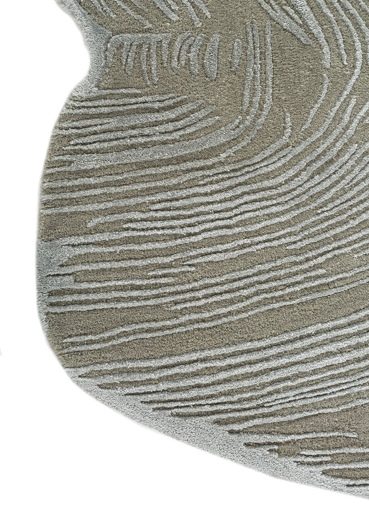 lucid blue wool and viscose hand tufted Rug - Corner lucid blue wool and viscose hand tufted Rug - Corner