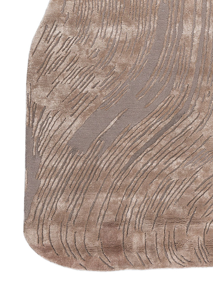 lucid ivory wool and viscose hand tufted Rug - Corner lucid ivory wool and viscose hand tufted Rug - Corner