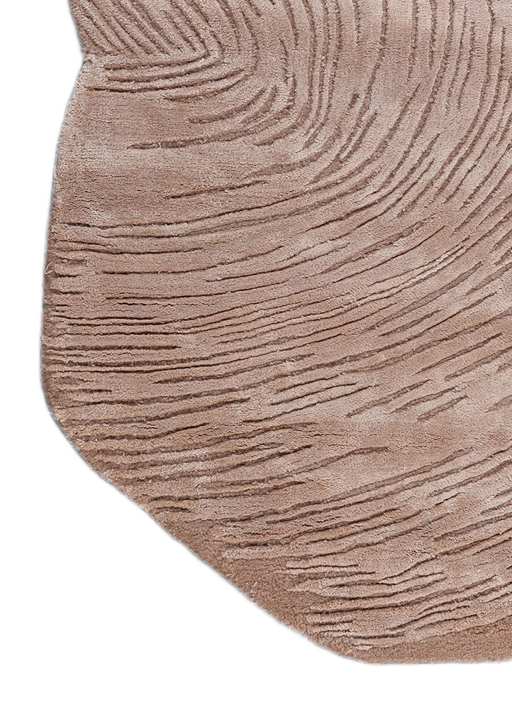 lucid red and orange wool and viscose hand tufted Rug - Corner