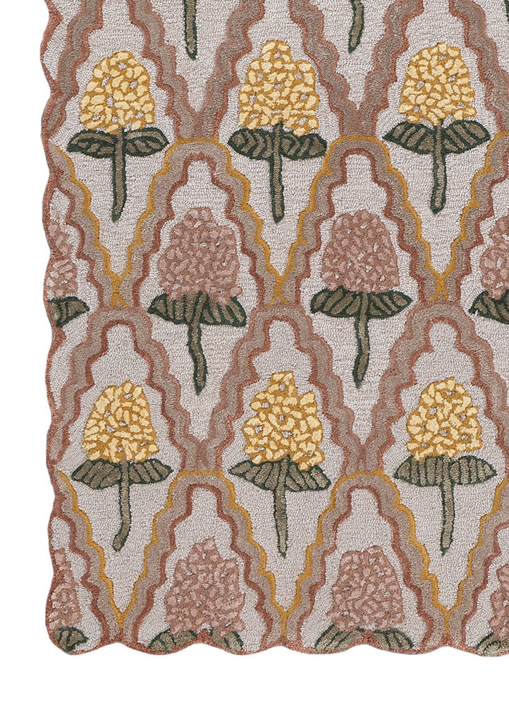 aurelia ivory wool and viscose hand tufted Rug - Corner aurelia ivory wool and viscose hand tufted Rug - Corner