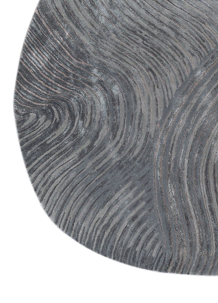 infini blue wool and viscose hand tufted Rug - Corner infini blue wool and viscose hand tufted Rug - Corner