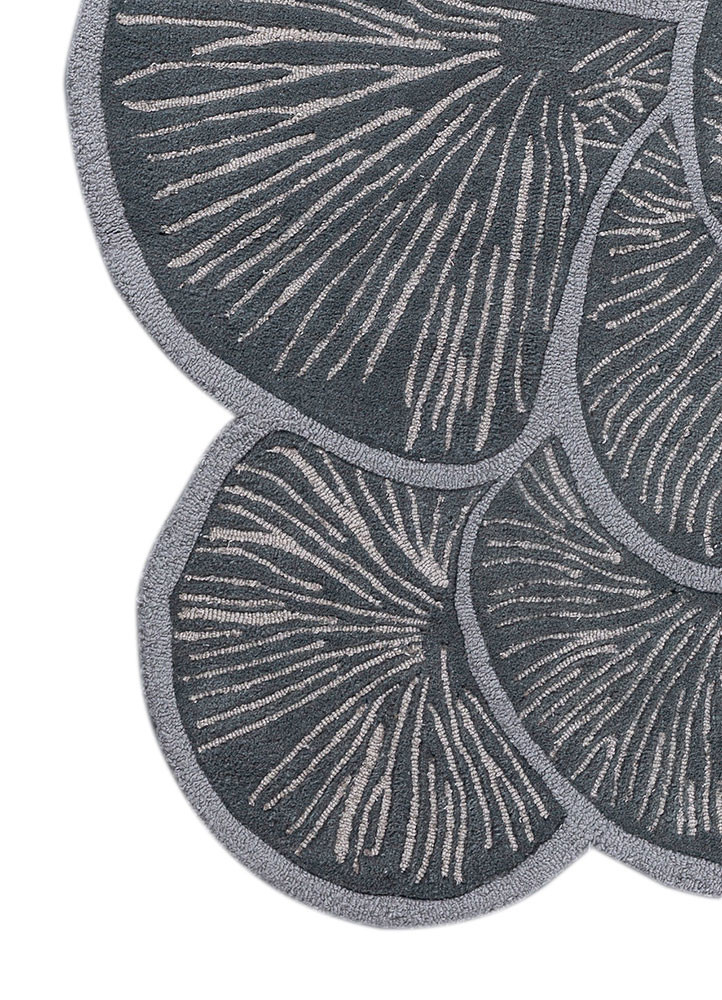 aurelia blue wool and viscose hand tufted Rug - Corner aurelia blue wool and viscose hand tufted Rug - Corner