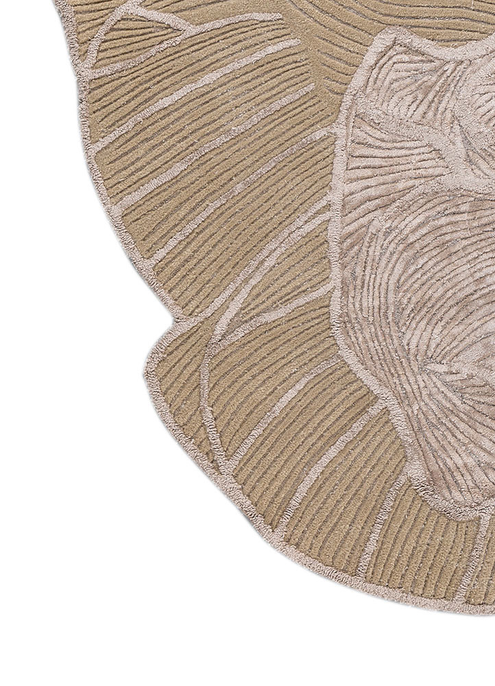 aurelia beige and brown wool and viscose hand tufted Rug - Corner