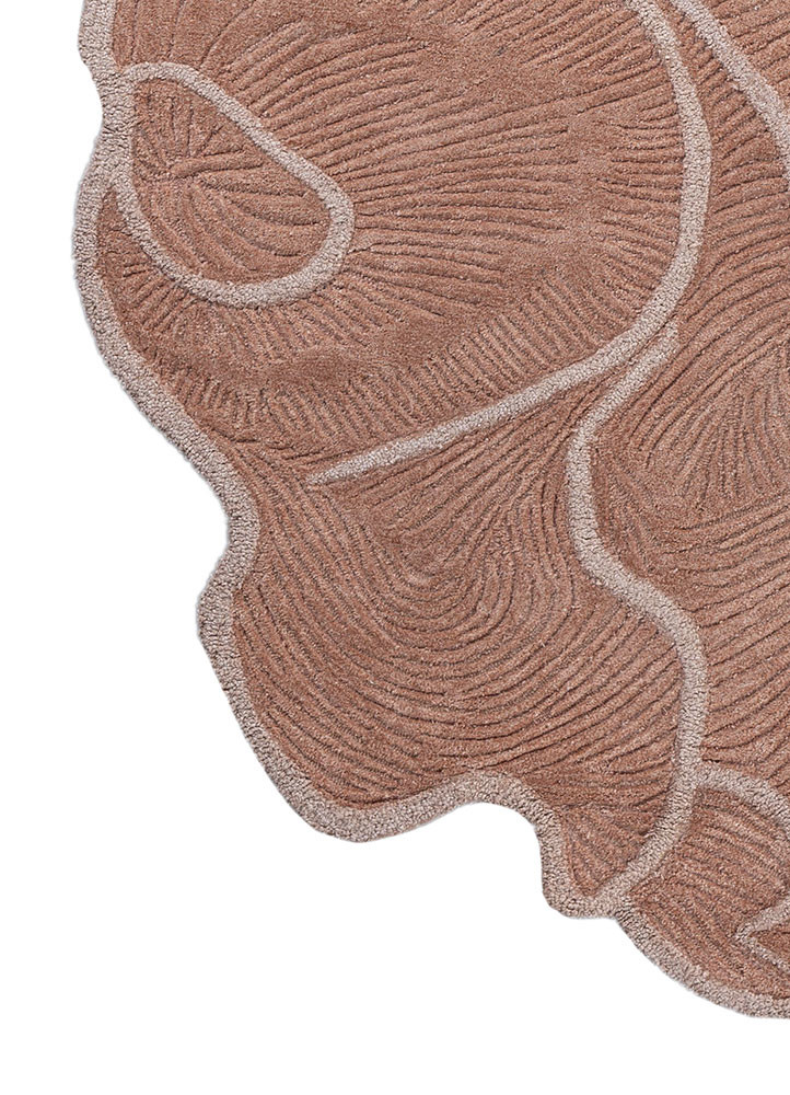 aurelia red and orange wool and viscose hand tufted Rug - Corner