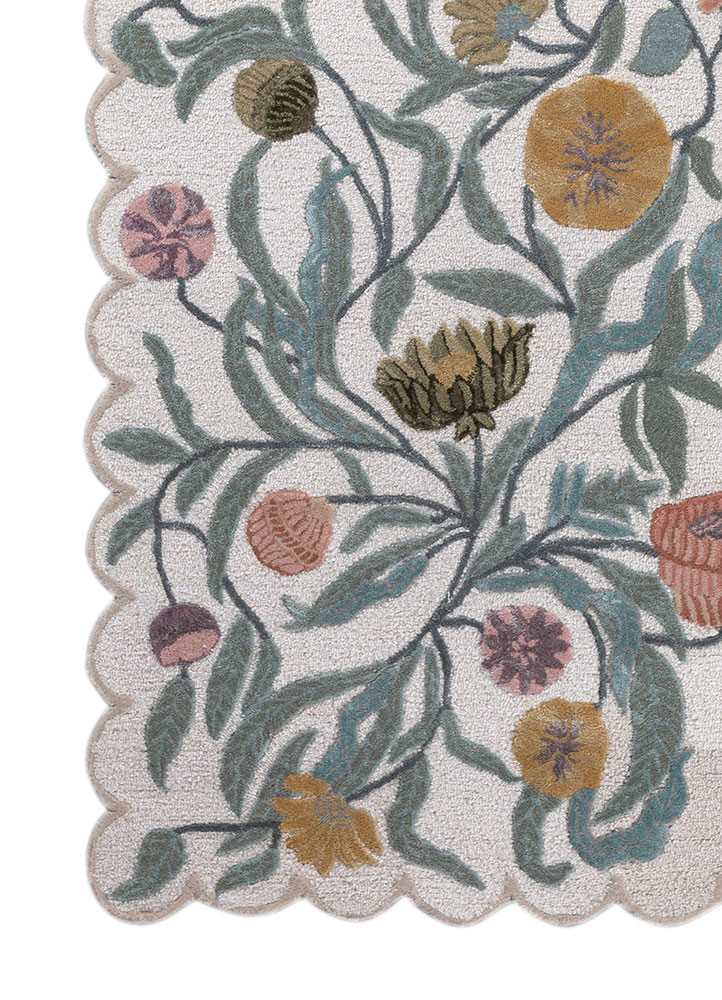 hacienda ivory wool and viscose hand tufted Rug - Corner hacienda ivory wool and viscose hand tufted Rug - Corner