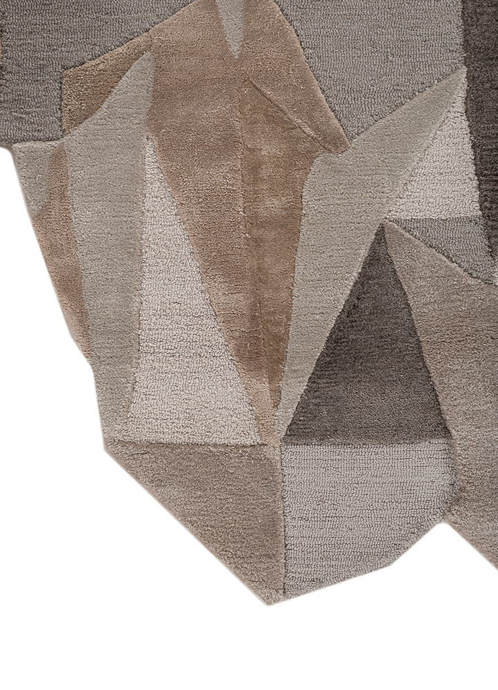 aprezo grey and black wool and viscose hand tufted Rug - Corner aprezo grey and black wool and viscose hand tufted Rug - Corner