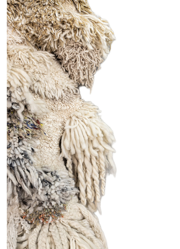 wall installation ivory wool and bamboo silk hand knotted WALL ART & TAPESTRY - Corner wall installation ivory wool and bamboo silk hand knotted WALL ART & TAPESTRY - Corner