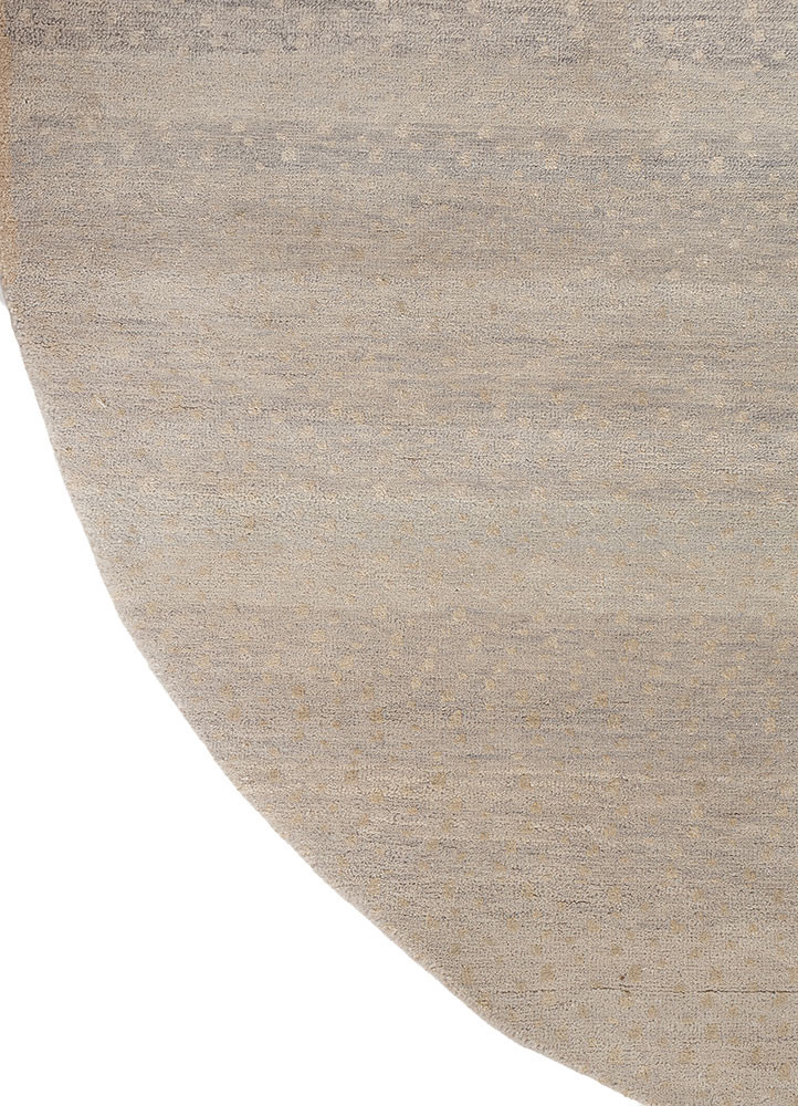 manchaha blue wool and silk hand knotted Rug - Corner