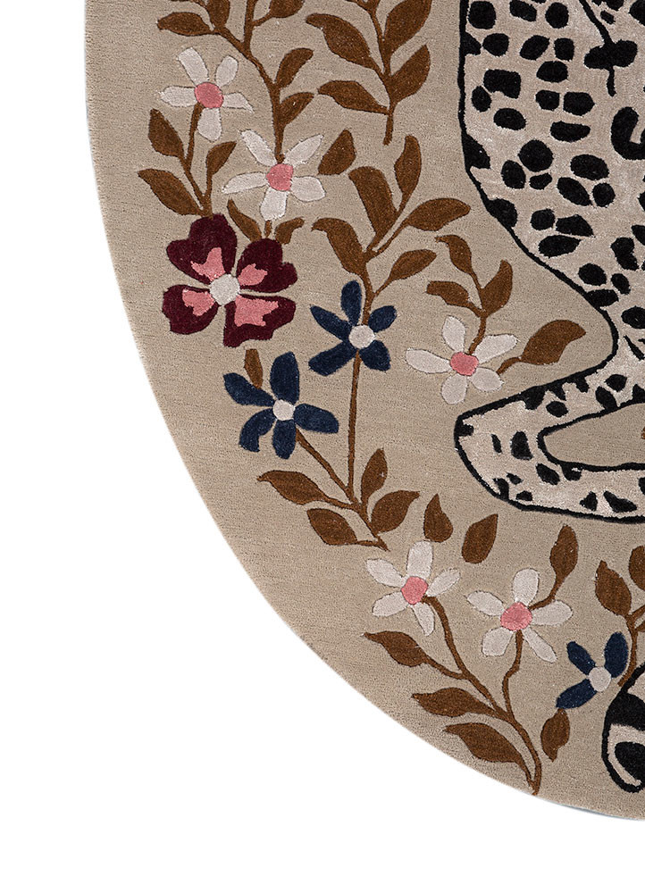 wild wanderlust beige and brown wool and viscose hand tufted Rug - Corner wild wanderlust beige and brown wool and viscose hand tufted Rug - Corner