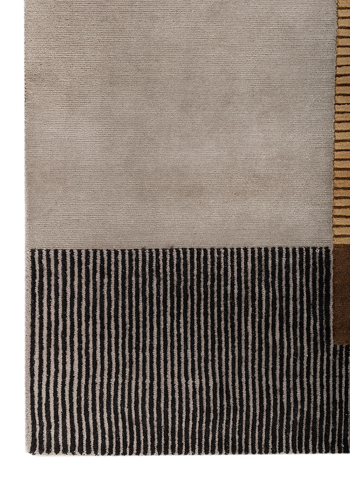 blythe grey and black wool hand knotted Rug - Corner blythe grey and black wool hand knotted Rug - Corner