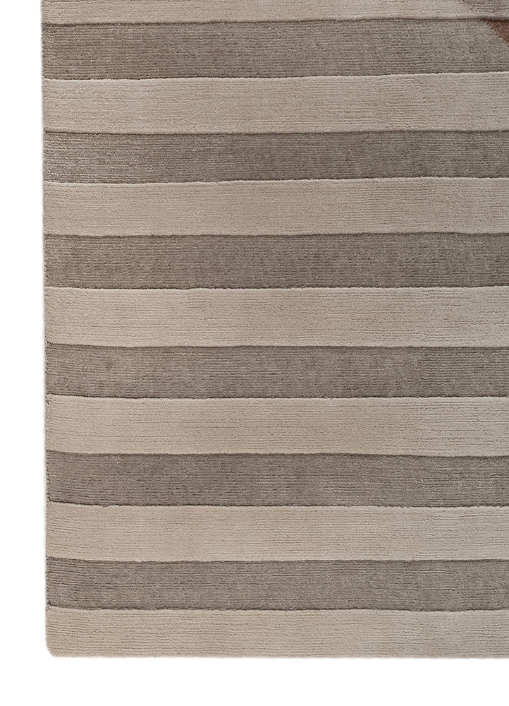 blythe beige and brown wool hand knotted Rug - Corner blythe beige and brown wool hand knotted Rug - Corner