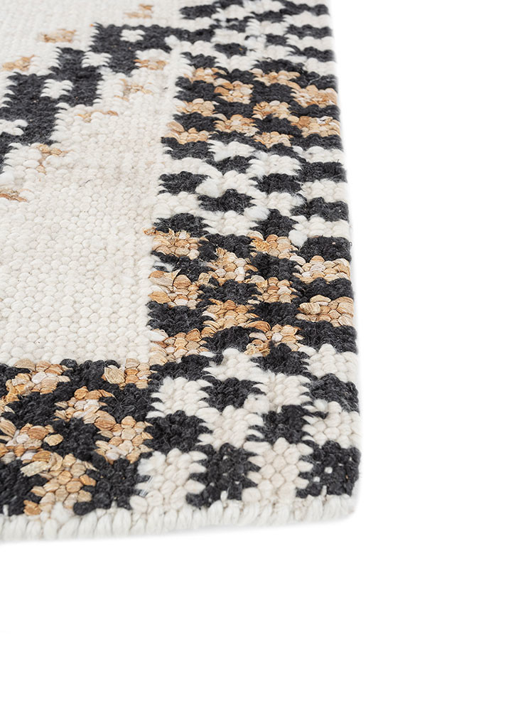 atelier ivory wool flat weaves Rug - Corner