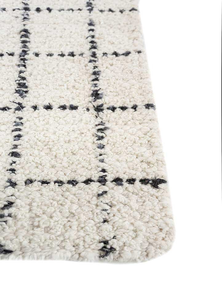 atelier ivory wool flat weaves Rug - Corner