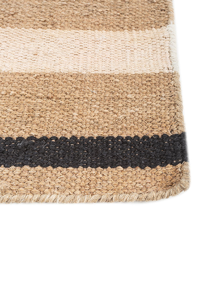 nomadic threads beige and brown jute and hemp flat weaves Rug - Corner