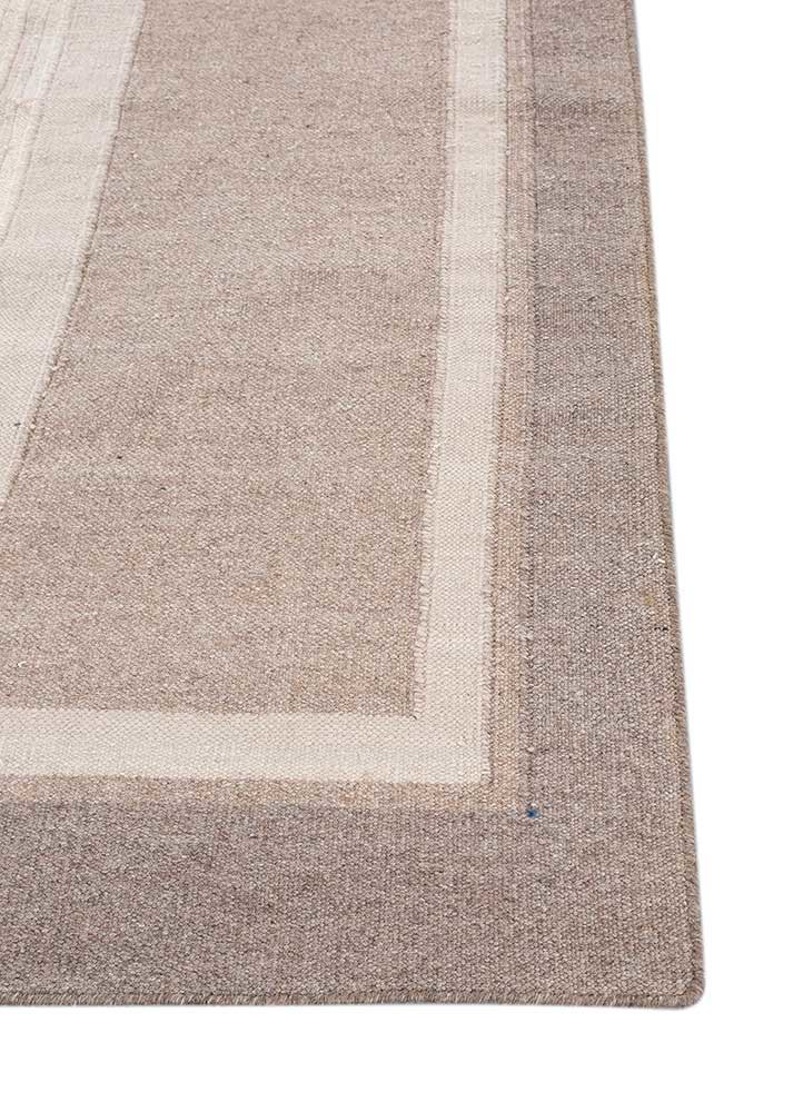 al fresco ivory polyester flat weaves Rug - Corner