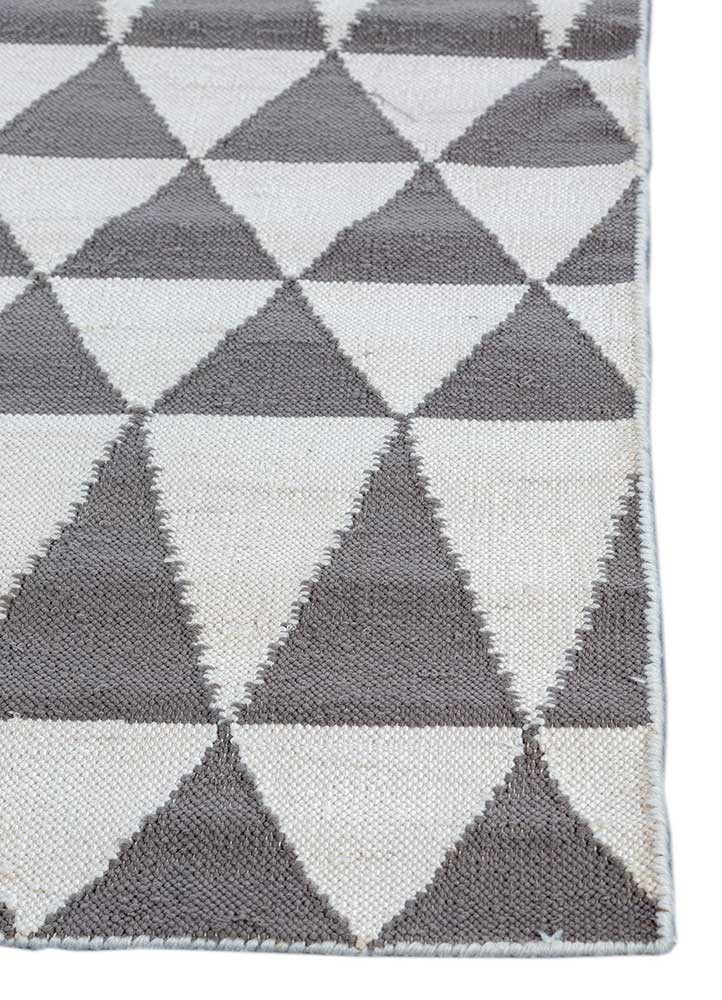 indusbar grey and black polyester flat weaves Rug - Corner indusbar grey and black polyester flat weaves Rug - Corner