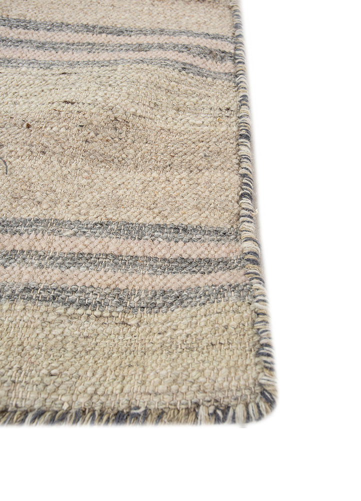 abrash blue wool flat weaves Rug - Corner abrash blue wool flat weaves Rug - Corner