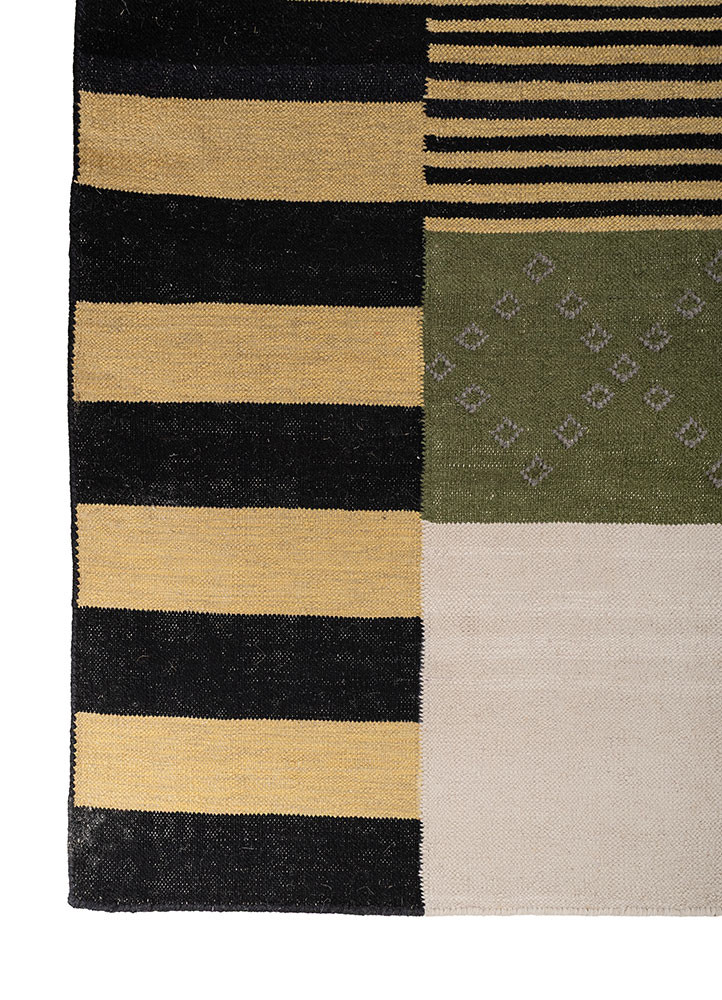 indusbar ivory wool flat weaves Rug - Corner indusbar ivory wool flat weaves Rug - Corner