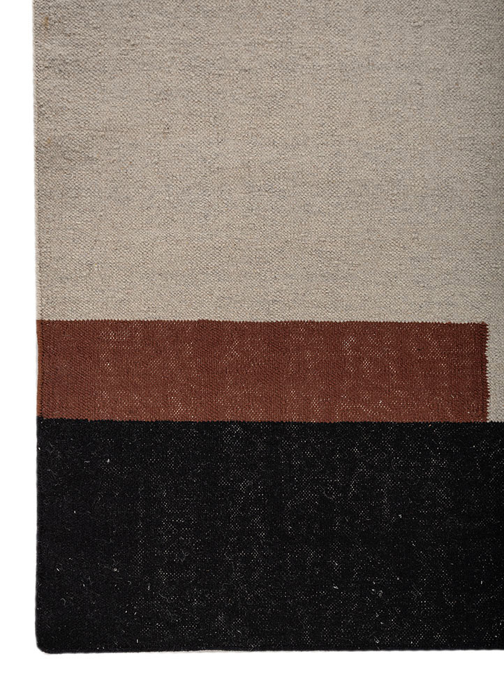 checkers red and orange wool flat weaves Rug - Corner checkers red and orange wool flat weaves Rug - Corner