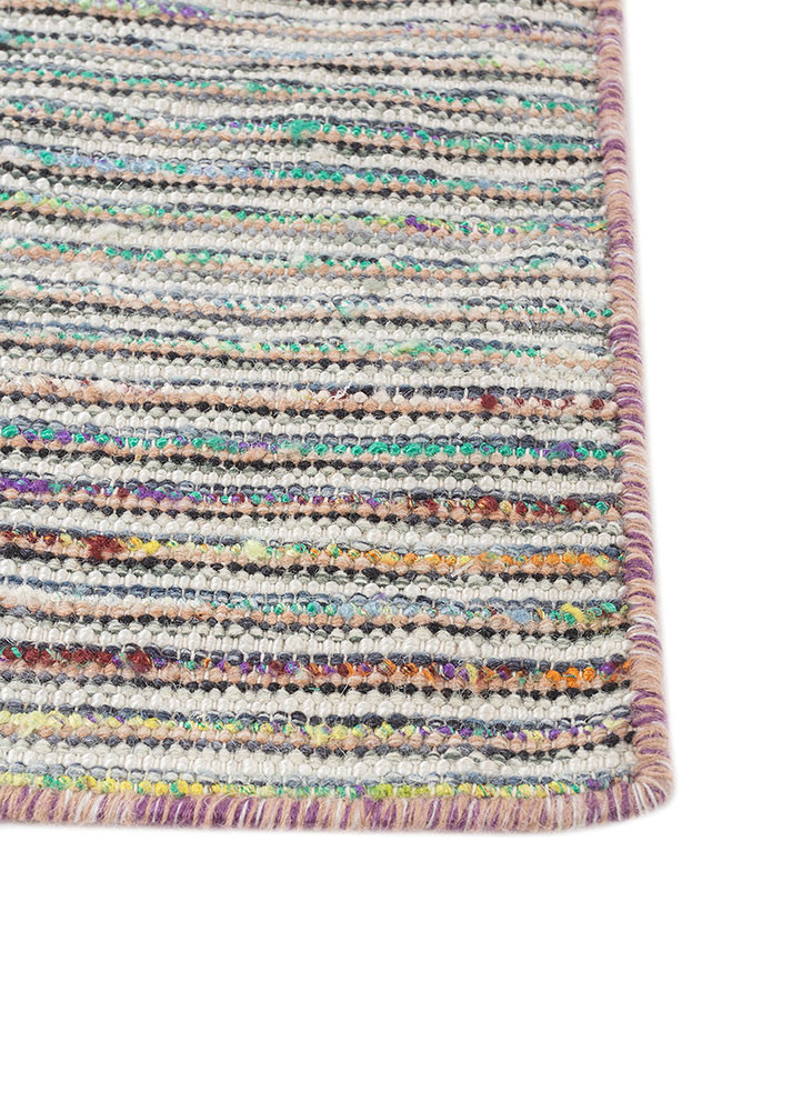 abrash red and orange wool flat weaves Rug - Corner abrash red and orange wool flat weaves Rug - Corner